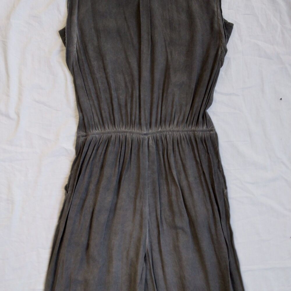 Soft Surroundings Camilla Jumpsuit Gray Wide Leg Boho Lagenlook Coastal Size S - Picture 12 of 16